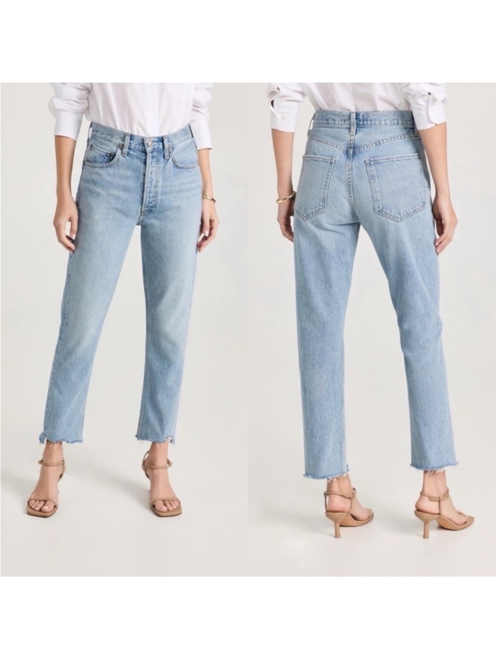 Agolde Riley High Rise Straight Leg Crop Jean